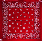 šátek bandana paisley, červená