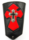stahovák se šněrováním, červený a černý kříž