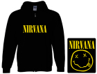 mikina s kapucí a zipem Nirvana - Smile