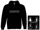mikina s kapucí a zipem Ramones - Skulls