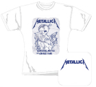 bílé dámské triko Metallica - Damaged Justice World Tour