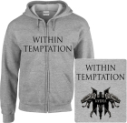 šedivá mikina s kapucí a zipem Within Temptation - Hydra