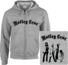 šedivá mikina s kapucí a zipem Mötley Crüe - Band