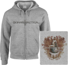 šedivá mikina s kapucí a zipem Sonata Arctica - Winterheart's Guild