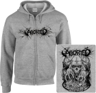 šedivá mikina s kapucí a zipem Aborted - Death Metal
