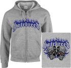 šedivá mikina s kapucí a zipem Hatebreed - Skulls