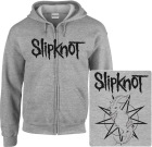 šedivá mikina s kapucí a zipem Slipknot - Goat