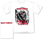 bílé triko Iron Maiden - The Number Of The Beast