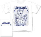 bílé triko Metallica - Damaged Justice World Tour