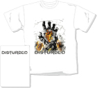 bílé triko Disturbed - Hand