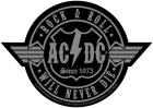 nášivka AC/DC - Rock n Roll will never Die (Cutout)