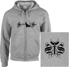 šedivá mikina s kapucí a zipem Swallow The Sun - Logo