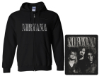 mikina s kapucí a zipem Nirvana - Portrait