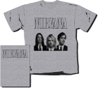 šedivé triko Nirvana - band