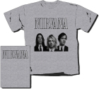 šedivé triko Nirvana - band