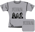 šedivé dámské triko Nirvana - band