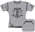 šedivé dámské triko Metallica - Death Magnetic