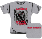 šedivé dámské triko Iron Maiden - The Number Of The Beast