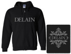 mikina s kapucí a zipem Delain - Logo