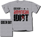 šedivé pánské triko Green Day - American Idiot