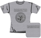 šedivé dámské triko Ramones - Logo