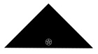 trojcípý šátek Pentagram - bílá magie