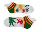 kotníkové ponožky bílé - marihuana