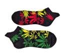 kotníkové ponožky rasta - marihuana