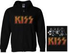 mikina s kapucí a zipem Kiss - Band