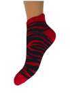 kotníkové ponožky - červená zebra