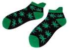 kotníkové ponožky - marihuana, zelený list