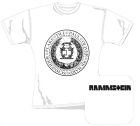 bílé dámské triko Rammstein - Circular Logo