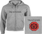 šedivá mikina s kapucí a zipem Dream Theater - Logo
