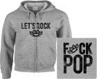šedivá mikina s kapucí a zipem Five Finger Death Punch - Fuck Pop