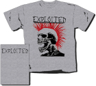 šedivé pánské triko The Exploited - Mohican Skull