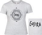 šedivé dámské triko Gojira - logo