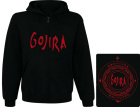 mikina s kapucí a zipem Gojira - logo
