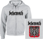 šedivá mikina s kapucí a zipem Behemoth