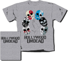šedivé pánské triko Hollywood Undead - Mask