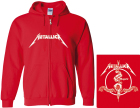 červená mikina s kapucí a zipem Metallica - Death Magnetic