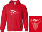 červená mikina s kapucí a zipem Tarja - What Lies Beneath