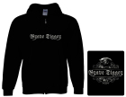 mikina s kapucí a zipem - Grave Digger Logo