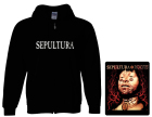mikina s kapucí a zipem Sepultura - Roots