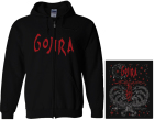 mikina s kapucí a zipem Gojira - Red Logo