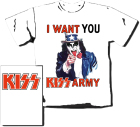 bílé triko Kiss - I Want You Kiss Army