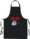 Laclová zástěra s výšivkou AC/DC - Angus and Brian