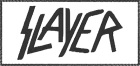 bílá nášivka Slayer - logo