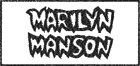 bílá nášivka Marilyn Manson II