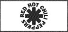 bílá nášivka Red Hot Chili Peppers
