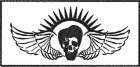 bílá nášivka Volbeat - logo II